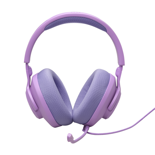 JBL Quantum 100M2 - Purple - Wired over-ear gaming headset with detachable mic and mute option - Front